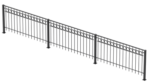 Geländer Belluno als 3D-Modell | Pulverbeschichtet anthrazit