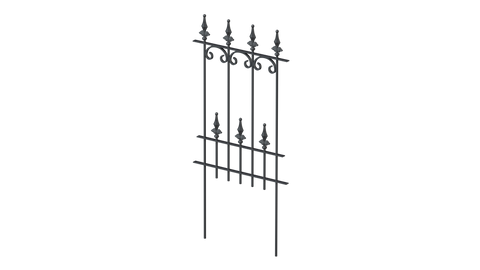 Steckzaun Lucca in pulverbeschichtet Anthrazit als 3D-Modell
