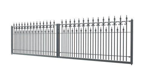 Zweiflügeliges Tor Lugano | Pulverbeschichtet Sonderfarbe RAL 7016 Anthrazitgrau
