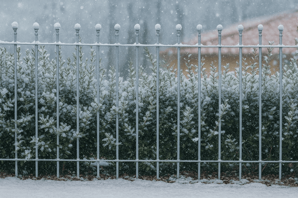 Zuverlässig winterfest: Mit pflegeleichten Metallzäunen durch die kalte Jahreszeit