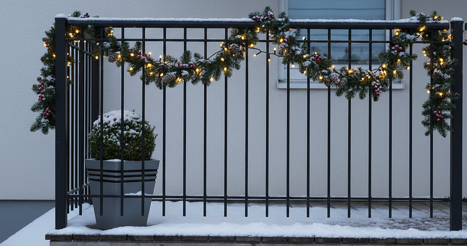 Festliche Weihnachtsdeko für Zaun & Geländer: <br>So schmücken Sie Ihr Zuhause stilvoll und wetterfest