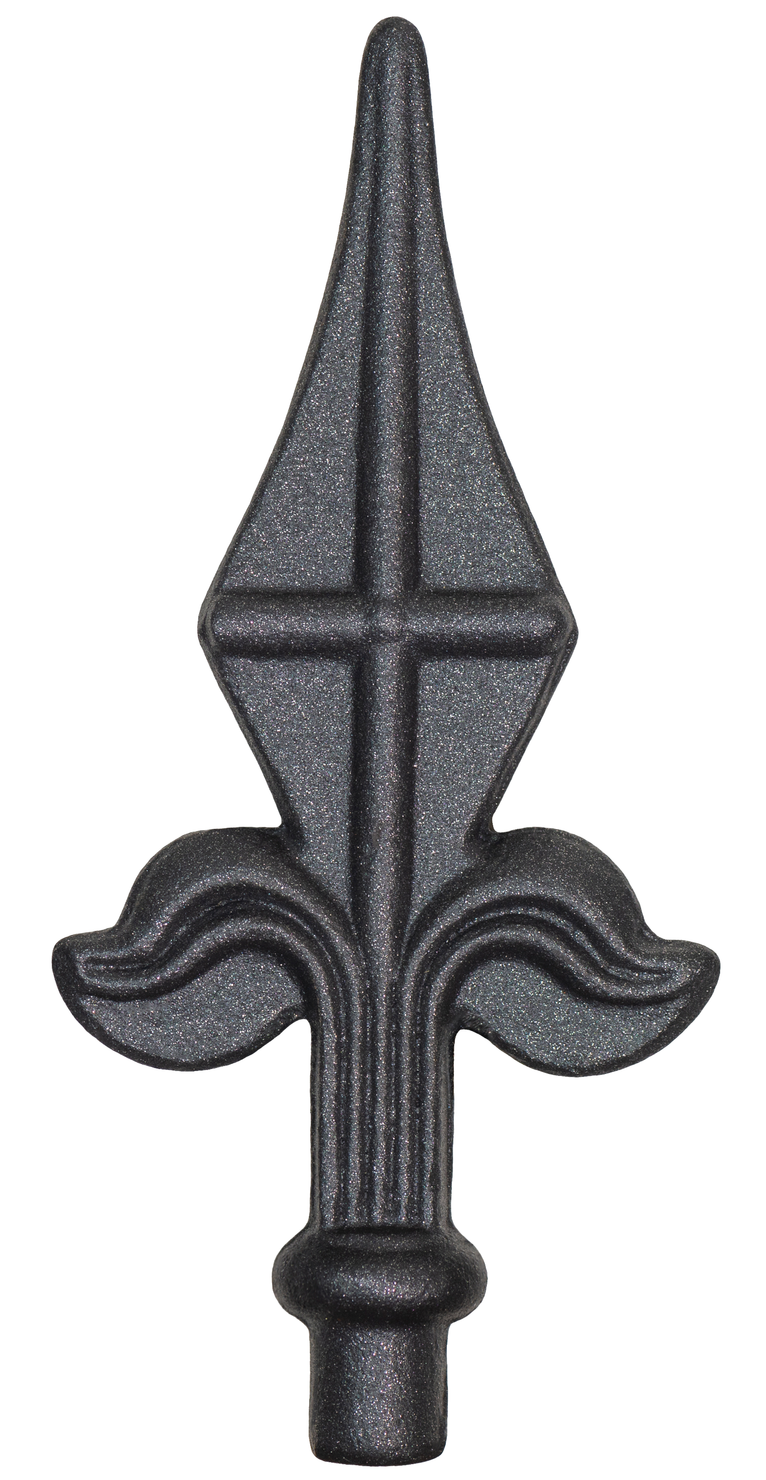 Zierspitze Kreuzlilie in pulverbeschichtet anthrazit