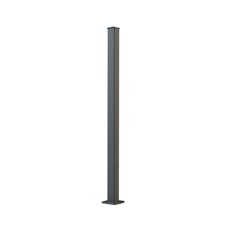 Pfosten zum Aufschrauben für Gartentore | Pulverbeschichtet Sonderfarbe RAL 7016 Anthrazit