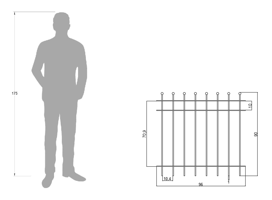 technische Daten zu Zaun Como 96 cm