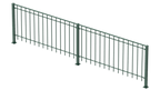 Geländer Padua als 3D-Modell | Pulverbeschichtet Sonderfarbe RAL 6005 Moosgrün