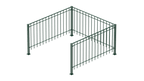 Geländer Padua als 3D-Modell | Pulverbeschichtet Sonderfarbe RAL 6005 Moosgrün