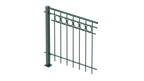 Geländer Belluno als 3D-Modell | Pulverbeschichtet Sonderfarbe RAL 6005 Moosgrün