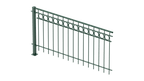 Geländer Belluno als 3D-Modell | Pulverbeschichtet Sonderfarbe RAL 6005 Moosgrün