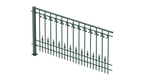 Geländer Lucca als 3D-Modell | Pulverbeschichtet Sonderfarbe RAL 6005 Moosgrün