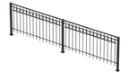 Geländer Belluno als 3D-Modell | Pulverbeschichtet Sonderfarbe RAL 9005 Tiefschwarz