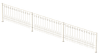 Geländer Lucca als 3D-Modell | Pulverbeschichtet Sonderfarbe RAL 9010 Reinweiß