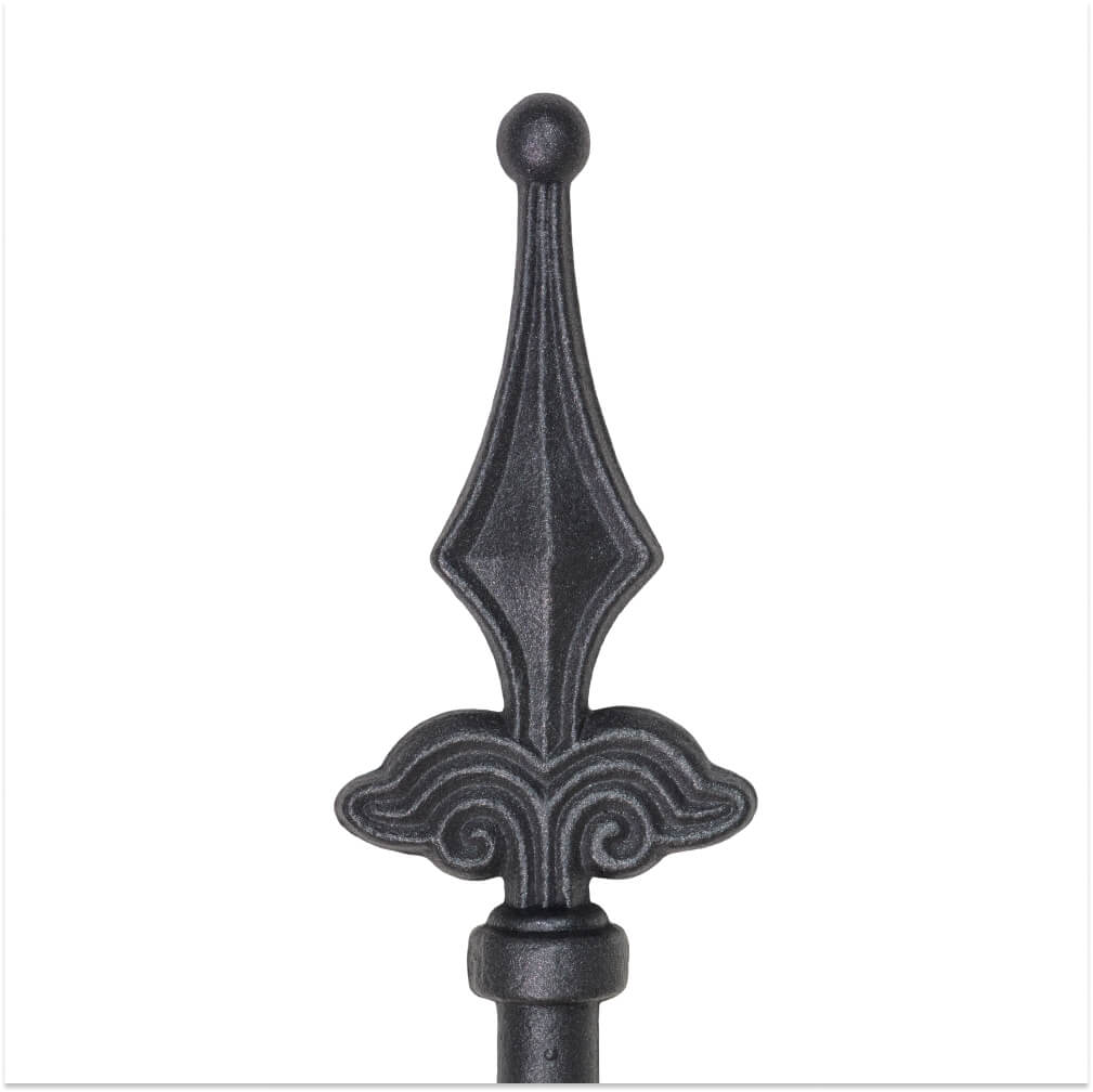 Spitze Kugellilie Detail | Pulverbeschichtet anthrazit