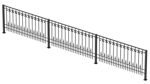 Geländer Lucca als 3D-Modell | Pulverbeschichtet anthrazit