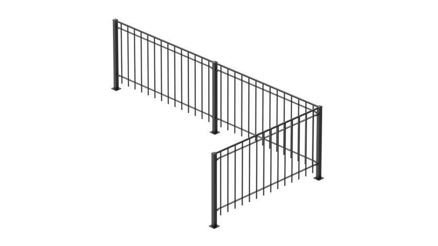 Geländer Padua als 3D-Modell | Pulverbeschichtet anthrazit