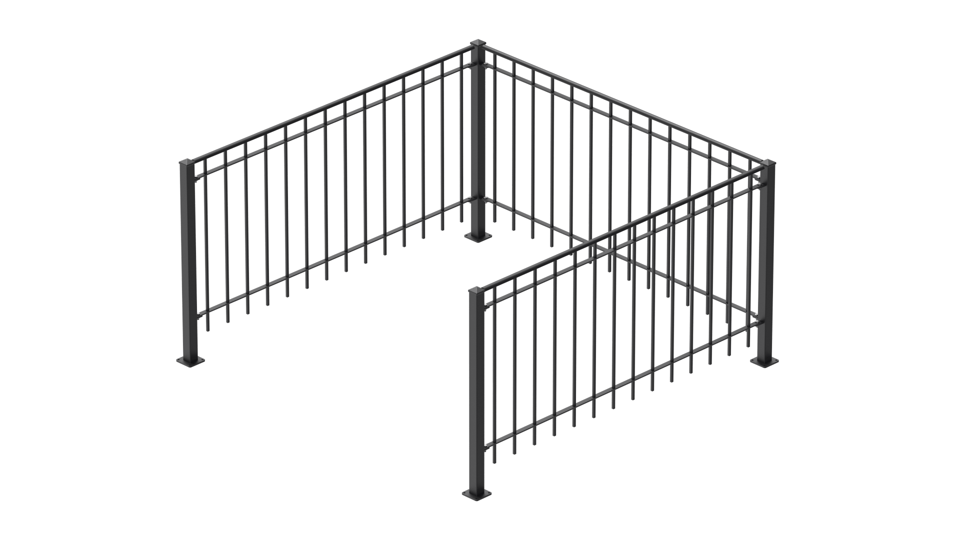 Geländer Padua als 3D-Modell | Pulverbeschichtet anthrazit