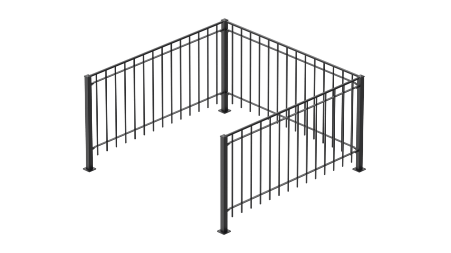 Geländer Padua als 3D-Modell | Pulverbeschichtet anthrazit