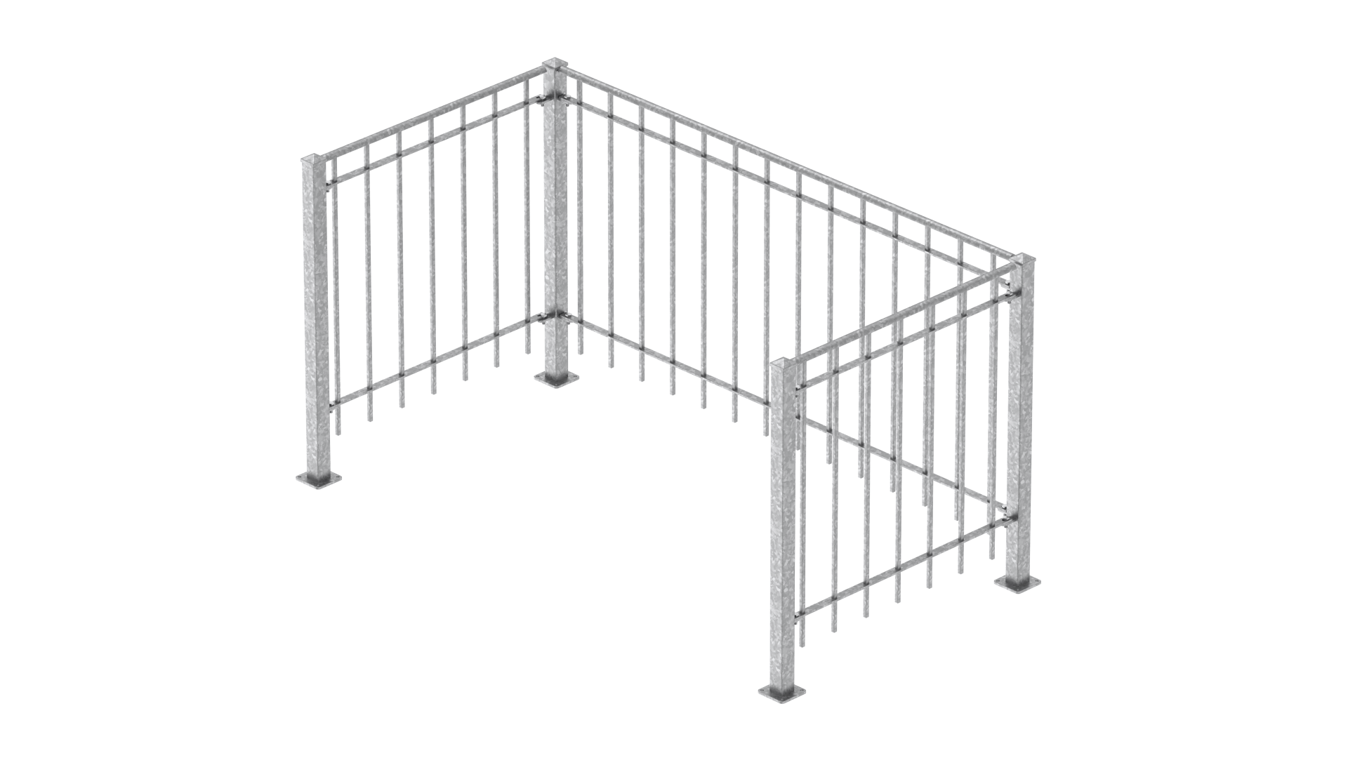 Geländer Padua als 3D-Modell | Feuerverzinkt
