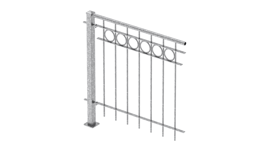 Geländer Belluno als 3D-Modell | Feuerverzinkt