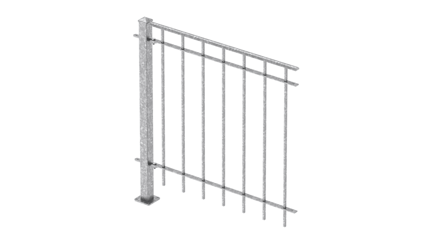 Geländer Padua als 3D-Modell | Feuerverzinkt