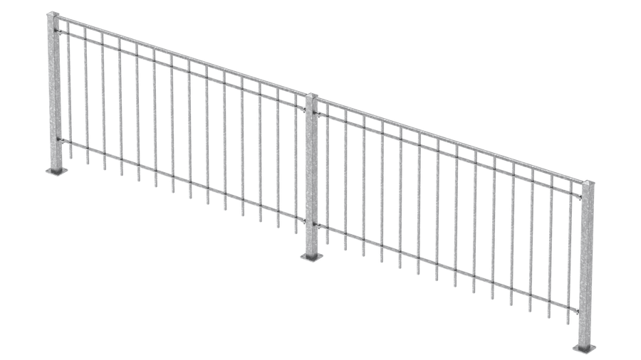 Geländer Padua als 3D-Modell | Feuerverzinkt