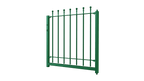 Gartentor Ancona als 3D Modell | Pulverbeschichtet Sonderfarbe RAL 6005 Moosgrün