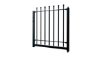 Gartentor Ancona als 3D Modell | Pulverbeschichtet Sonderfarbe RAL 9005 Tiefschwarz