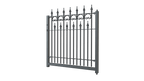 Gartentor Lugano als 3D Modell | Pulverbeschichtet Sonderfarbe RAL 7016 Anthrazitgrau