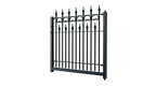 Gartentor Lugano als 3D Modell | Pulverbeschichtet Sonderfarbe RAL 9005 Tiefschwarz