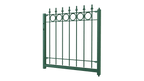 Gartentor Belluno 3D Modell | Pulverbeschichtete Sonderfarbe RAL 6009 Moosgrün