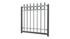 Gartentor Belluno 3D Modell | Pulverbeschichtete Sonderfarbe RAL 7016 Anthrazitgrau