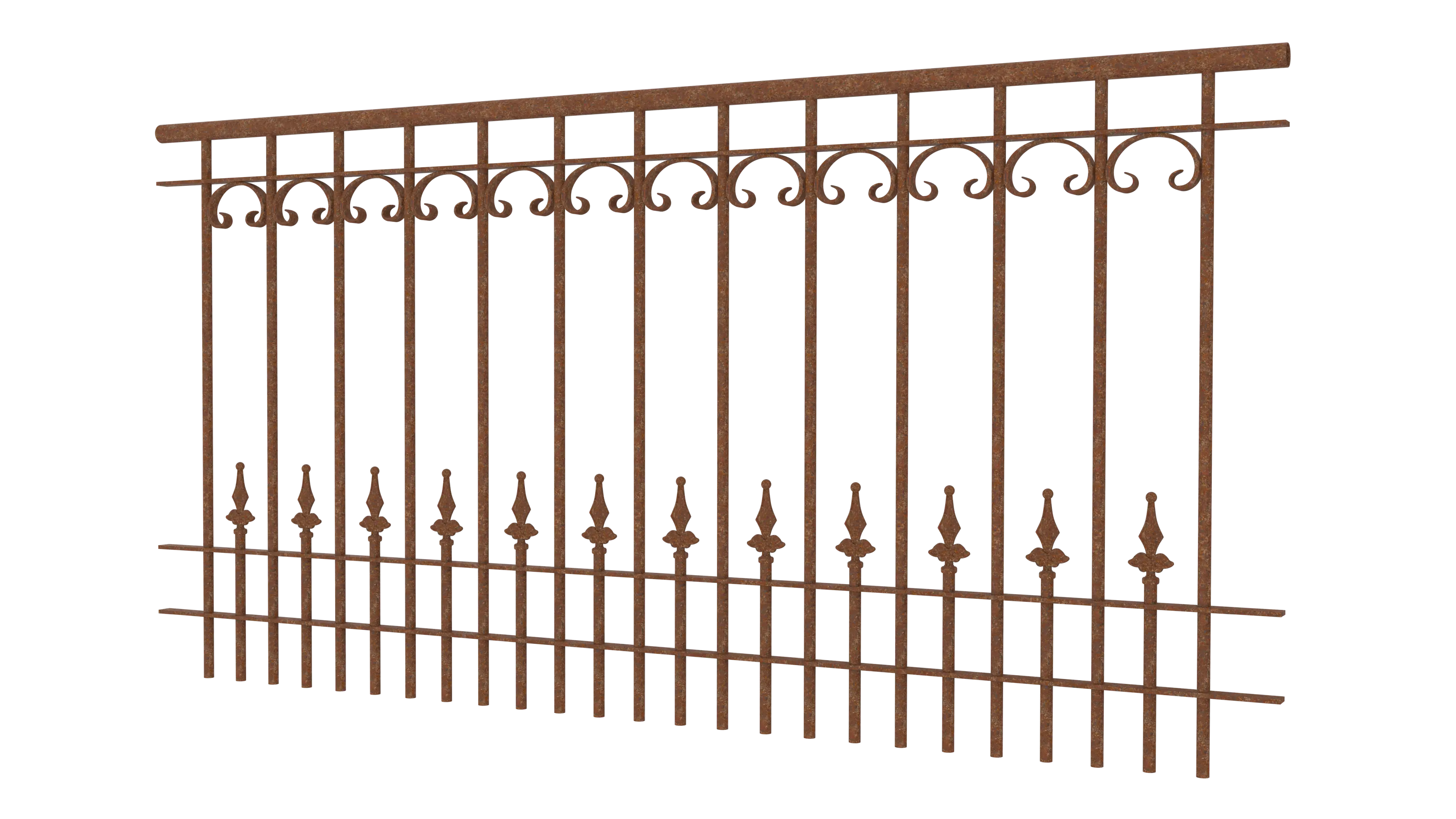Geländer Lucca als 3D-Modell | Unbeschichtet