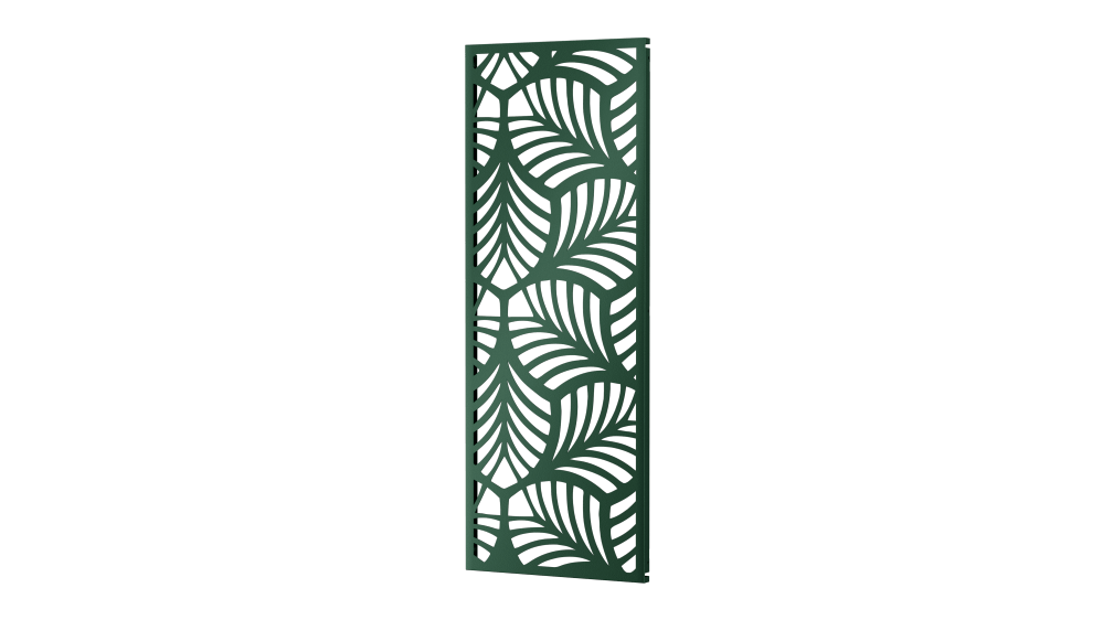 Sichtschutz Piave als 3D-Modell | Pulverbeschichtet Sonderfarbe RAL 6005 Moosgrün