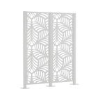 Metallsichtschutz Piave 2er Set zum Aufschrauben als 3D-Modell | Pulverbeschichtet Sonderfarbe RAL 9010 Reinweiß