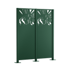 Metallsichtschutz Taro 2er Set zum Aufschrauben als 3D-Modell | Pulverbeschichtet Sonderfarbe RAL 6005 Moosgrün