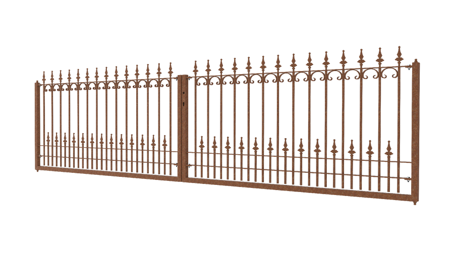 Zweiflügeliges Tor Lucca als 3D Modell | Unbeschichtet