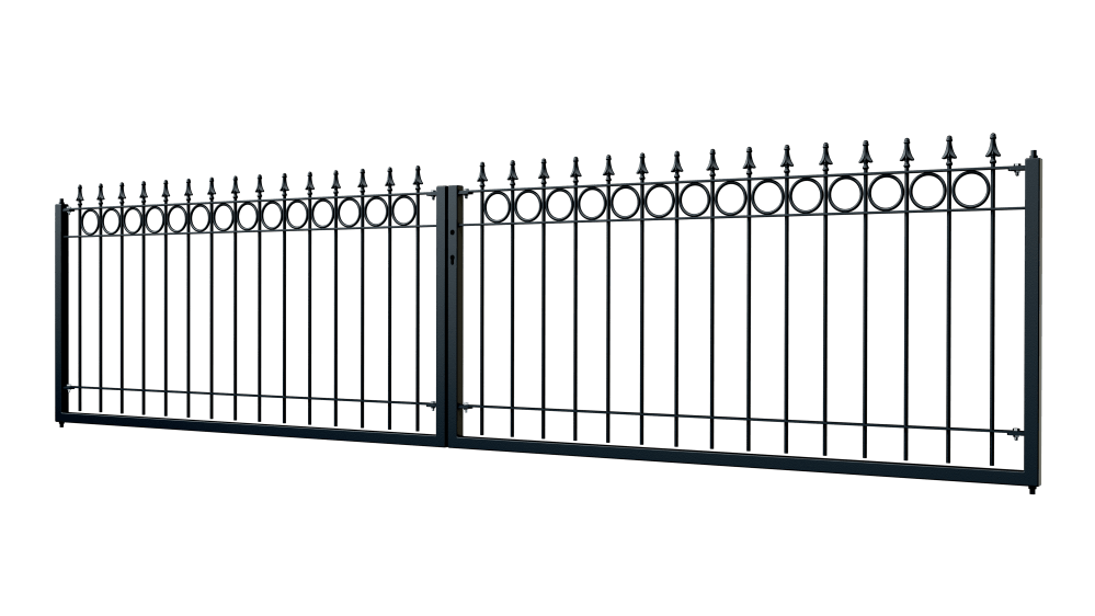 Tor Belluno 3D Modell | Pulverbeschichtete Sonderfarbe RAL 9005 Tiefschwarz
