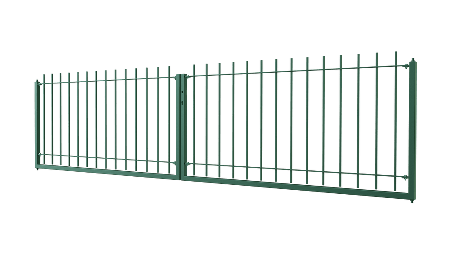 Zweiflügeliges Tor Padua | Pulverbeschichtet Sonderfarbe RAL 6005 Moosgrün