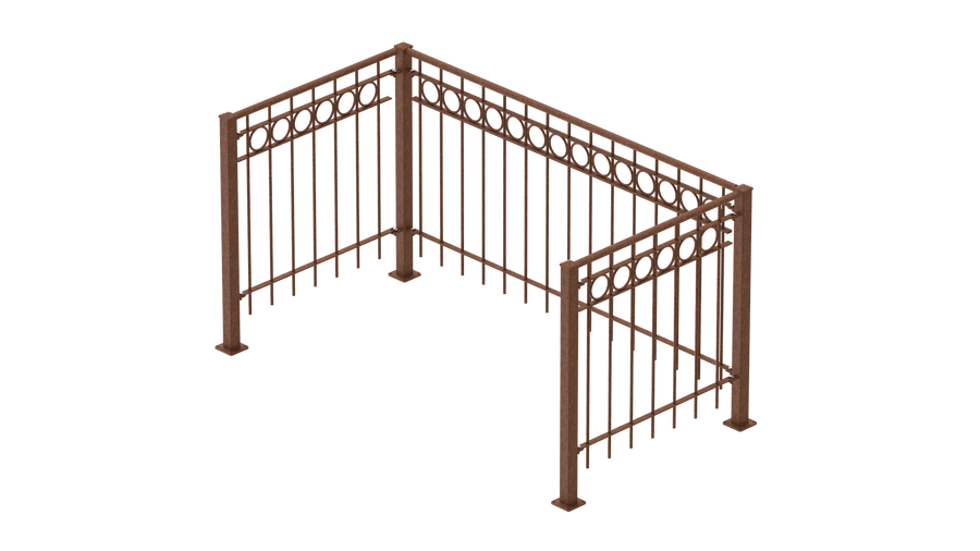 Geländer Belluno als 3D-Modell | Unbeschichtet