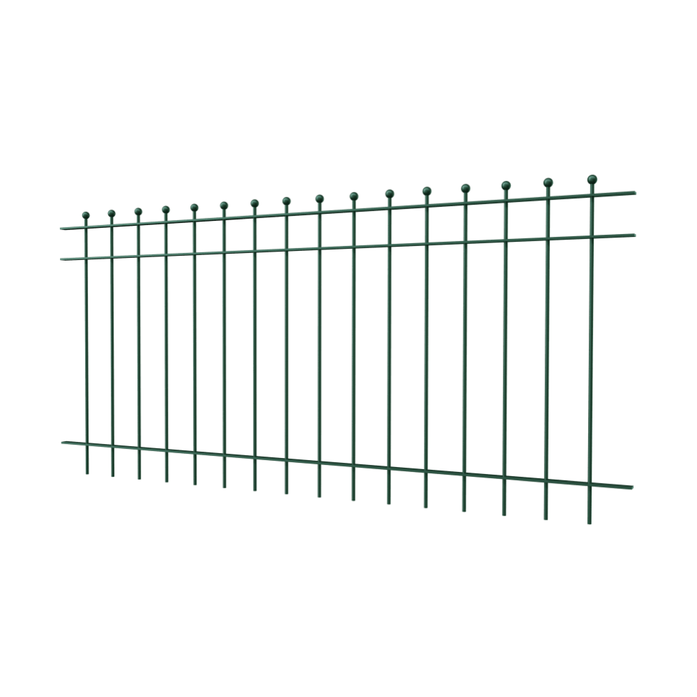Zaun Como | Pulverbeschichtet RAL 6005 Moosgrün