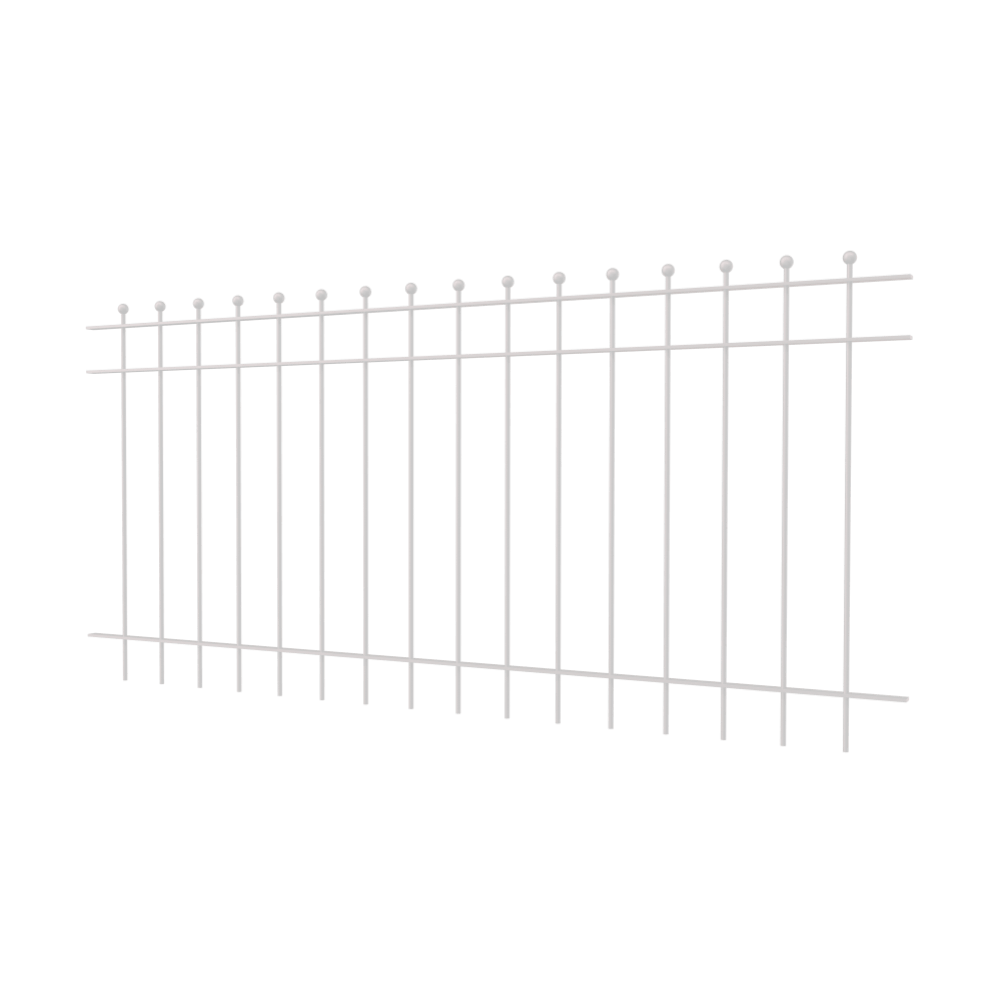Zaun Como | Pulverbeschichtet RAL 9010 Reinweiß