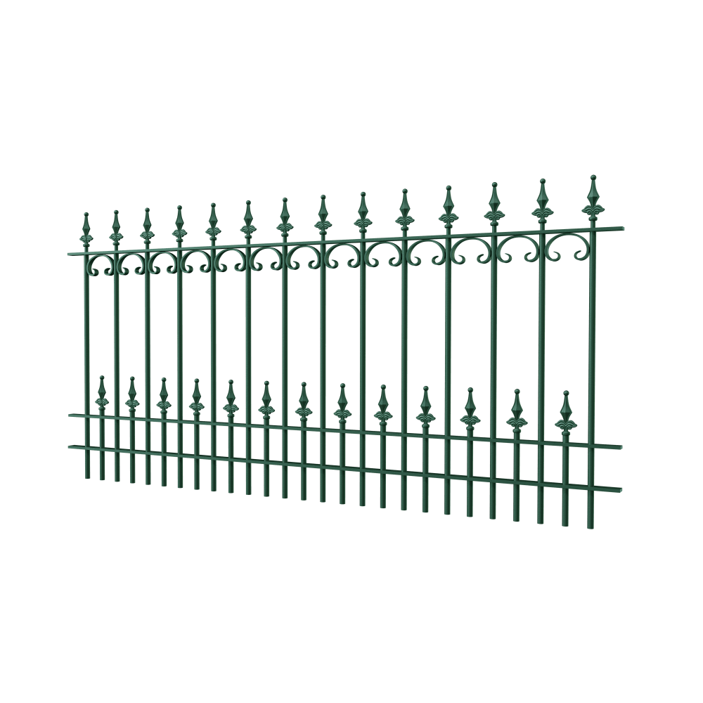 Zaun Lucca | Pulverbeschichtet RAL 6005 Moosgrün