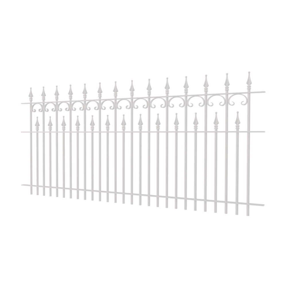 Zaun Lugano | Pulverbeschichtet RAL 9010 Reinweiß