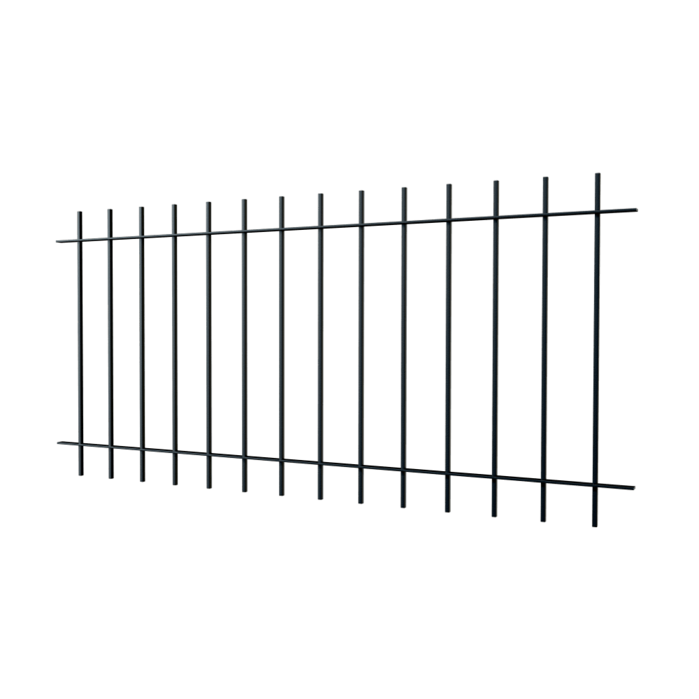 Zaun Padua | Pulverbeschichtet RAL 9005 Tiefschwarz
