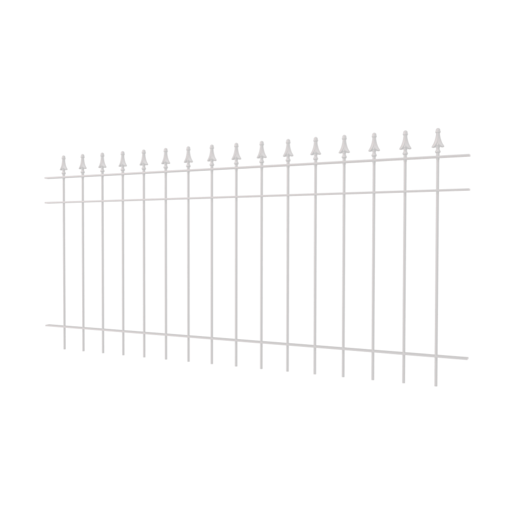 Zaun Pino | Pulverbeschichtet RAL 9010 Reinweiß
