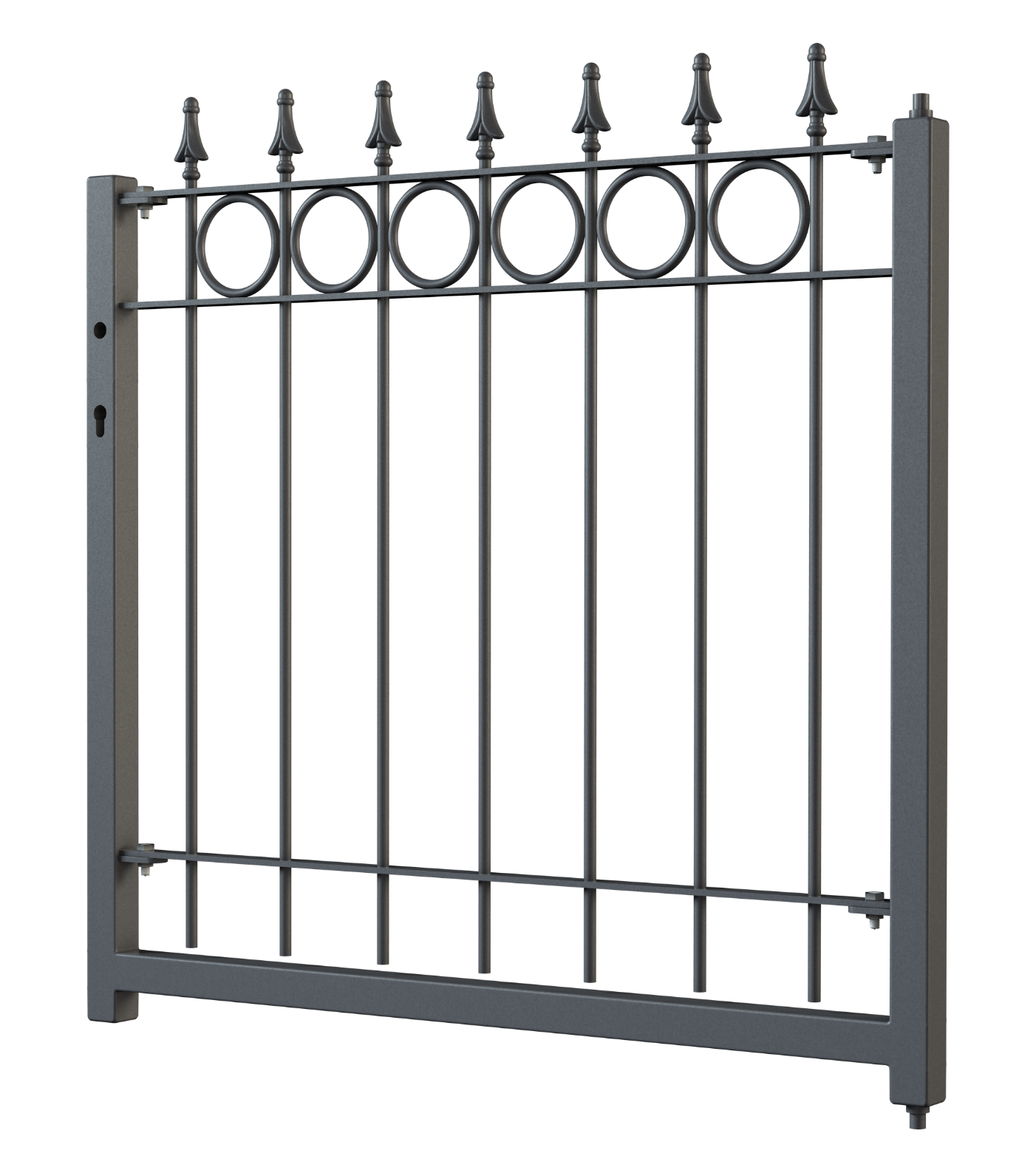Gartentor Belluno 3D Modell | Pulverbeschichtet Anthrazit